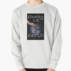 Cleaning Up the Earth Collage Pullover Sweatshirt