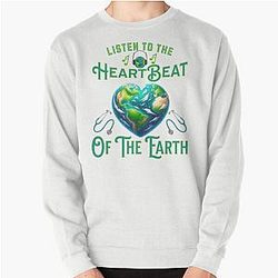 Earth Day Heartbeat Of The Earth Pullover Sweatshirt