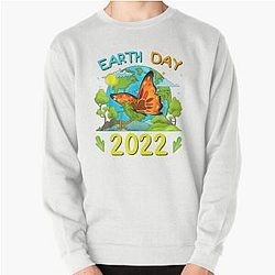 Earth Day 52nd Anniversary 2022 Butterflies Environmental Pullover Sweatshirt