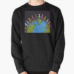 A human hand in hand on the earth Pullover Sweatshirt