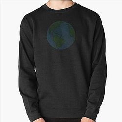 Distressed Earth Pullover Sweatshirt