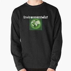 Environmentalist Green Earth Design Pullover Sweatshirt