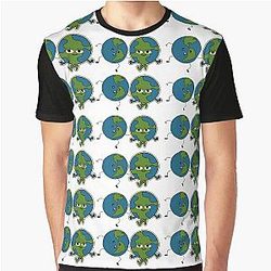 Earth Pattern  Graphic T-Shirt
