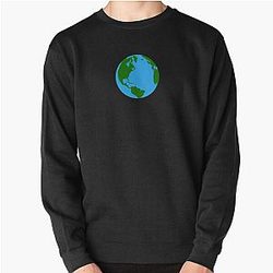 Planet Earth Clock Pullover Sweatshirt