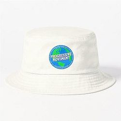 PMD00580 Progressive Movement Designs Earth shows you support progressive policy goals as a global movement progressive Democrats Independents and Bernie Sanders supporters Bucket Hat