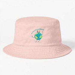 Happy people dancing on the earth Bucket Hat