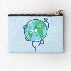 Nice planet Earth rotating graciously Zipper Pouch