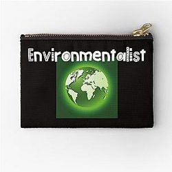 Environmentalist Green Earth Design Zipper Pouch