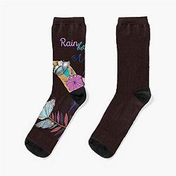 Rainbow  on the earth Socks
