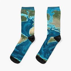 Map of the earth 65 million years ago Socks