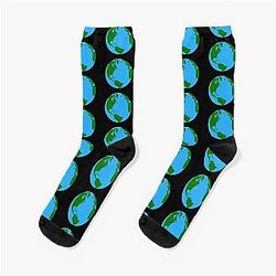 Planet Earth Clock Socks