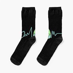 Earth Day Heartbeat Recycling Climate Change Activism-Earth Day2022 Socks