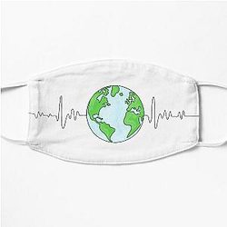 Earth heart beat Illustration, Earth pulse, Mother Earth Flat Mask