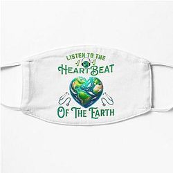 Earth Day Heartbeat Of The Earth Flat Mask