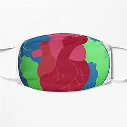 illustration design of the heart of the earth Flat Mask