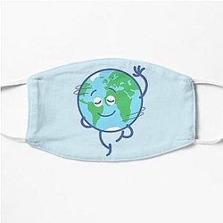 Nice planet Earth rotating graciously Flat Mask