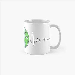 Earth heart beat Illustration, Earth pulse, Mother Earth Classic Mug