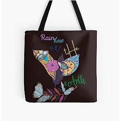 Rainbow  on the earth All Over Print Tote Bag