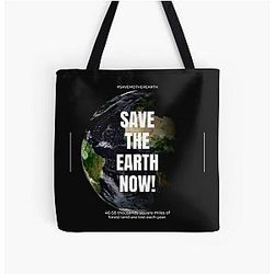 Save The Earth All Over Print Tote Bag