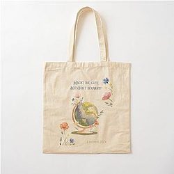 Spread the good news! - Earth Globe Cotton Tote Bag