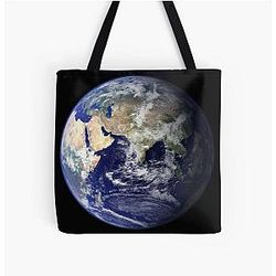 LIVE THE MOMENT LOOK EARTH  All Over Print Tote Bag