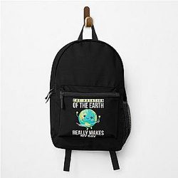 Funny Science Teacher Quote Rotation of the Earth Day Funny Gift Backpack
