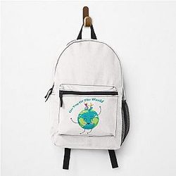 Happy people dancing on the earth Backpack