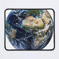 Help Planet Earth red bubbles stickers posters Mouse Pad