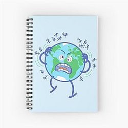 Desperate Earth scratching annoying humans off Spiral Notebook
