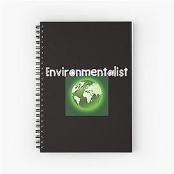 Environmentalist Green Earth Design Spiral Notebook