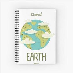 The earth rotation Spiral Notebook