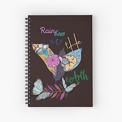 Rainbow  on the earth Spiral Notebook