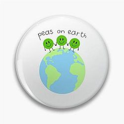 Peas On Earth Pin