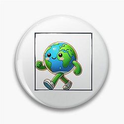 Earth taking a stroll Pin