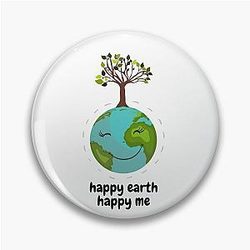 Happy Earth Pin
