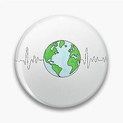 Earth heart beat Illustration, Earth pulse, Mother Earth Pin