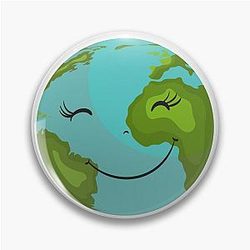 cute earth Pin