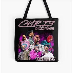 2025 Chris Brown Concert Shirt, Chris Brown Breezy Tour All Over Print Tote Bag