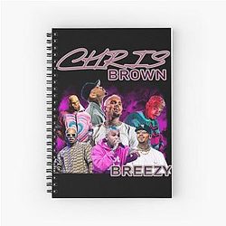 Chris Brown Concert Shirt, Chris Breezy Bowl XX Tour Spiral Notebook