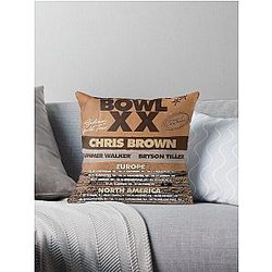 Chris Brown Shirt, Breezy Shirt, 11 Vintage Shirt Throw Pillow