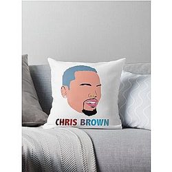 Chris Brown Throw Pillow