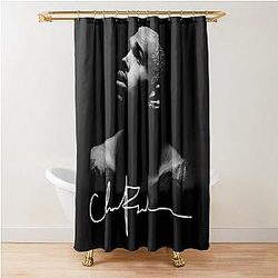 Chris Brown Signatures Shirt, 2025 Breezy Bowl Tour Shower Curtain