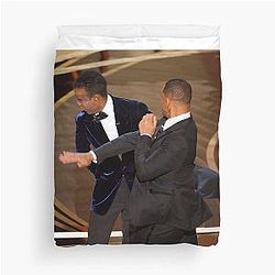 Will Smith Oscars Slap Chris Rock Duvet Cover