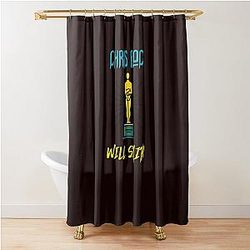 Will Smith Chris Rock Black Shower Curtain