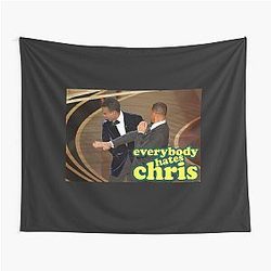 Will Smith slap Chris Rock Sticker Tapestry