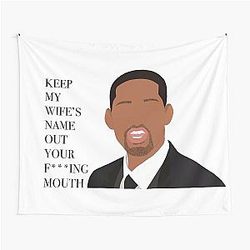 Will Smith Slapping Chris Rock Tapestry