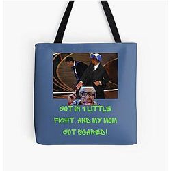 Will Smith Hitting Chris Rock - Funny Oscars Joke Design All Over Print Tote Bag