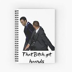 Will Smith Slapped Chris Rock Meme Oscars 2022 Shirt Spiral Notebook