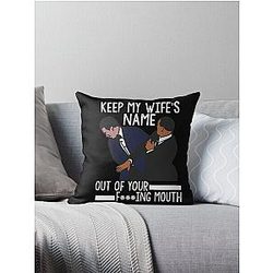 Will Smith slaps Chris Rock Throw Pillow
