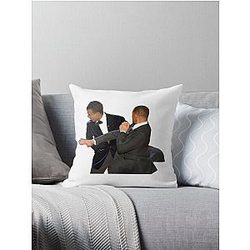 Will Smith Smacks Chris Rock Throw Pillow